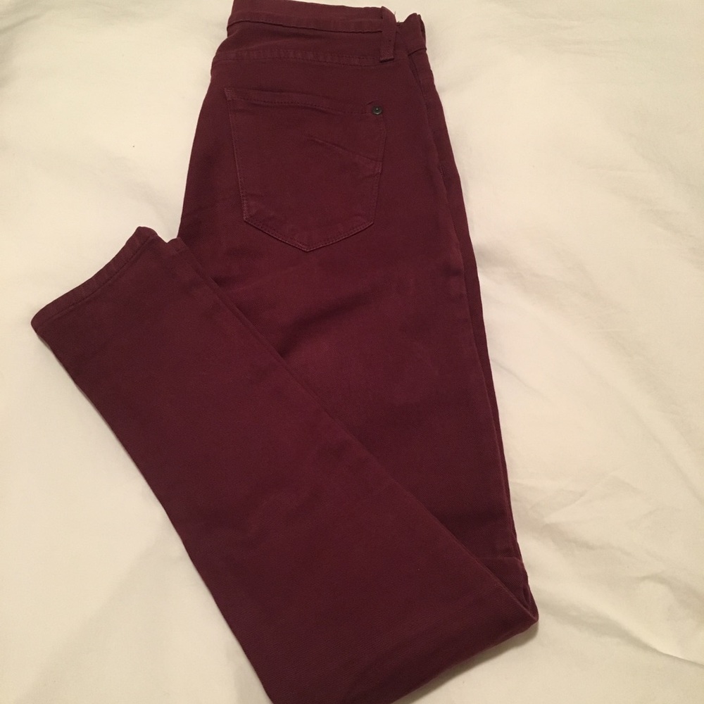James jeans burgundy skinny jeans